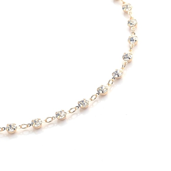 ✨3 for $32✨ sparkling crystal choker necklace gold - Picture 2 of 2